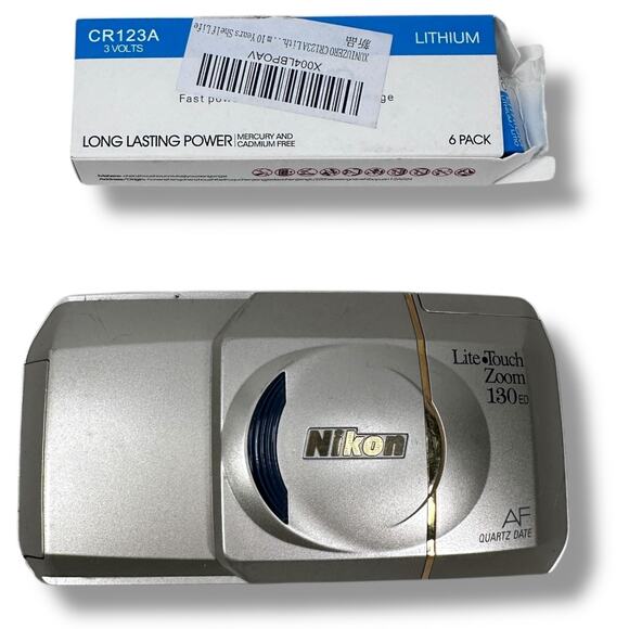 Nikon Lite Touch Zoom 130 ED Point Shoot Film Camera Gold AF Quartz w/ Batteries - Picture 1 of 12